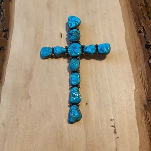 Vintage Navajo sterling silver cross pendant